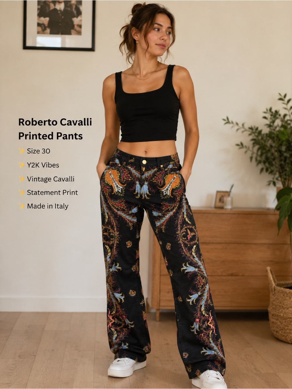 🔥 Archive Roberto Cavalli Artwear Jeans | 26x30 Collector Piece